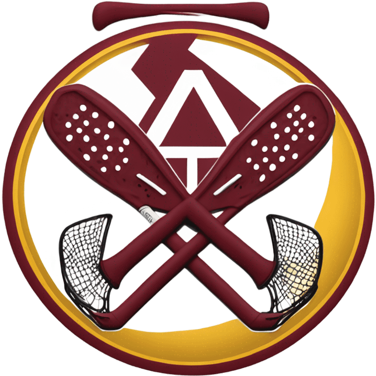 Gunpowder lacrosse club logo maroon and yellow  emoji