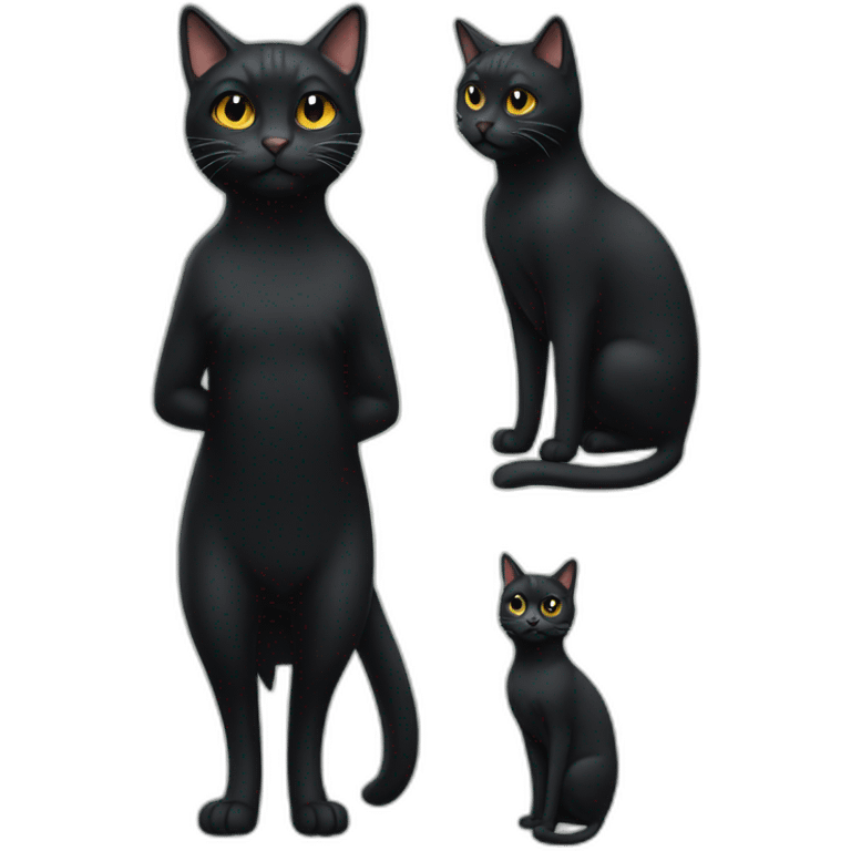 no-tail-black-cat-full-body emoji