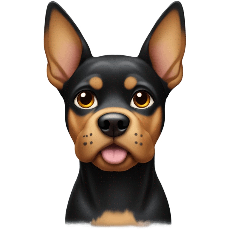 Black and tan dog with pointy ears emoji