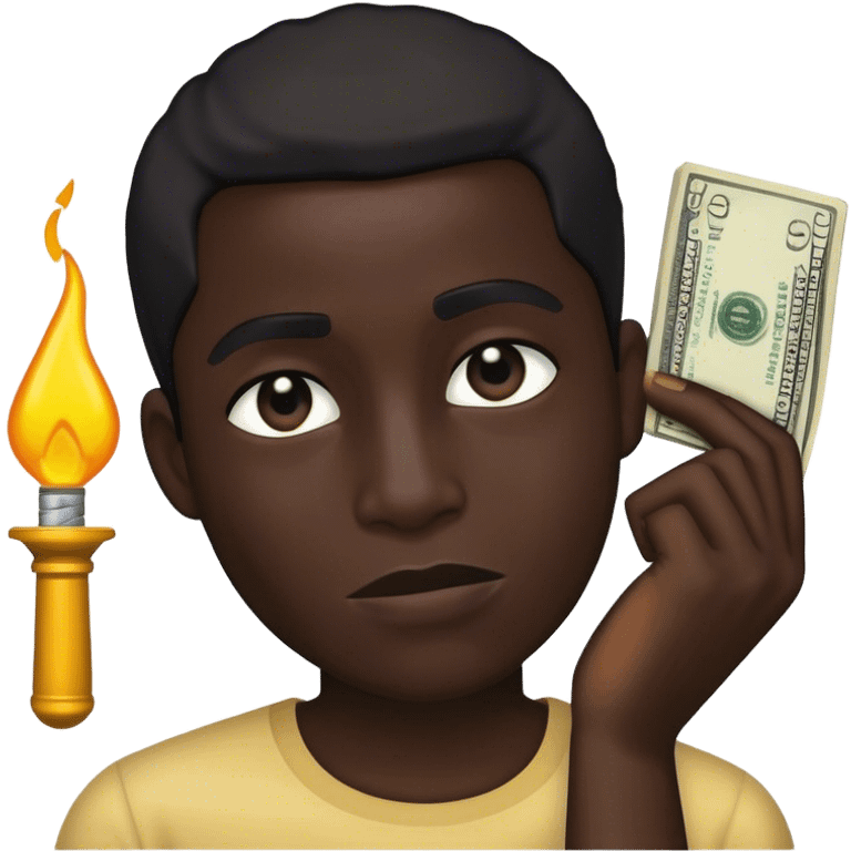 Spend no money black out emoji