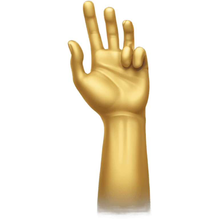 hand with golden ba emoji