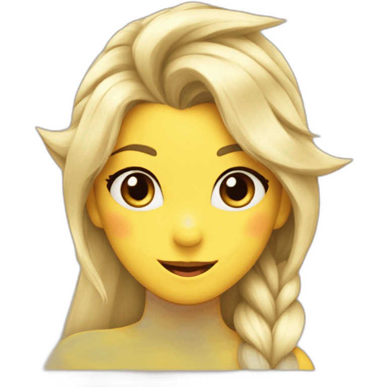 Elsa as Pikachu emoji