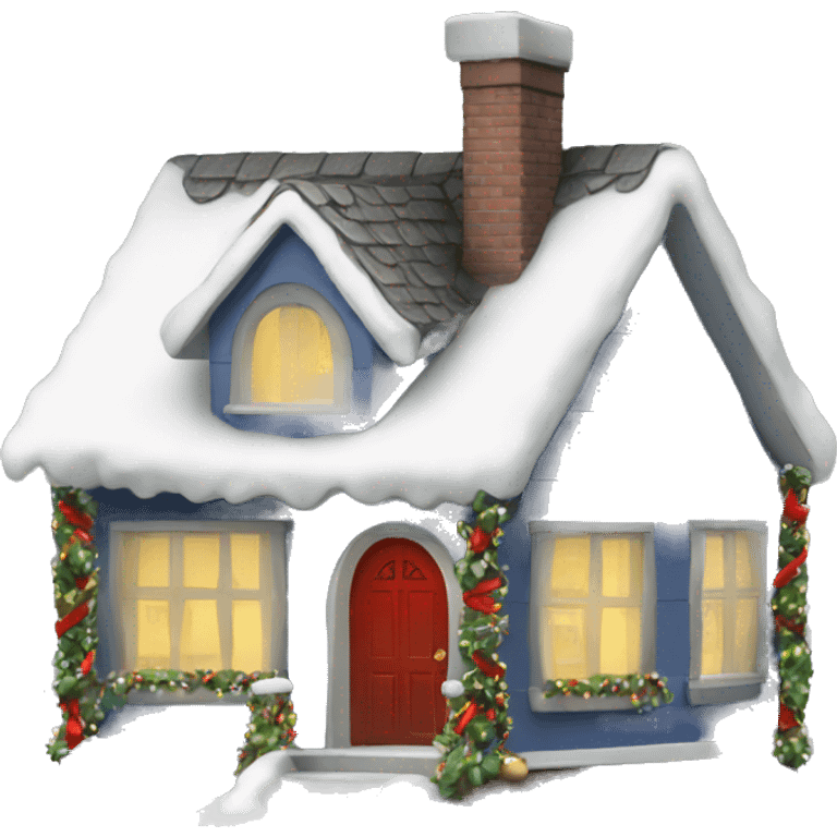 Christmas house emoji