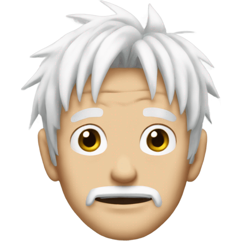 White hair luffy emoji