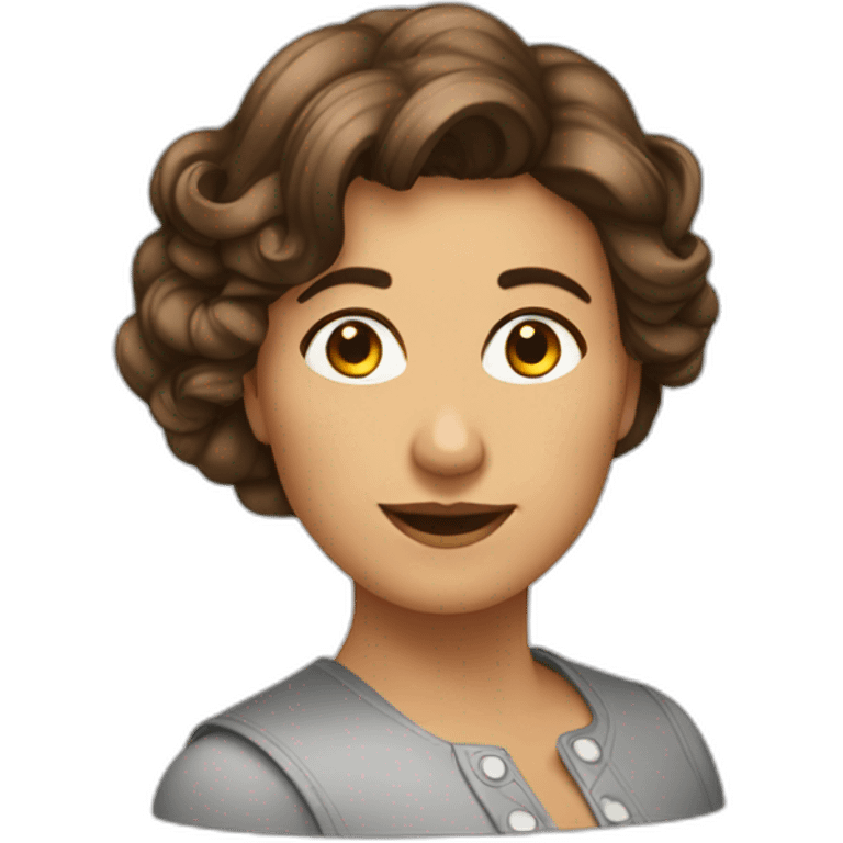 comédienne cheveux bruns emoji