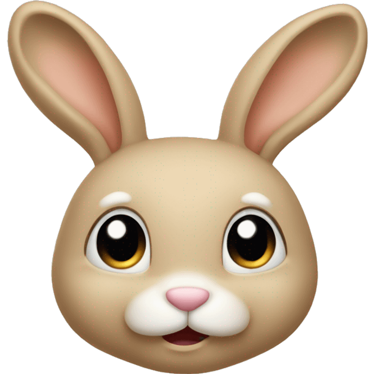 Bashful Beige Bunny emoji