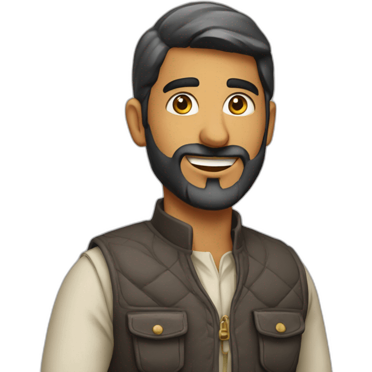 Arabe avec un gilet emoji