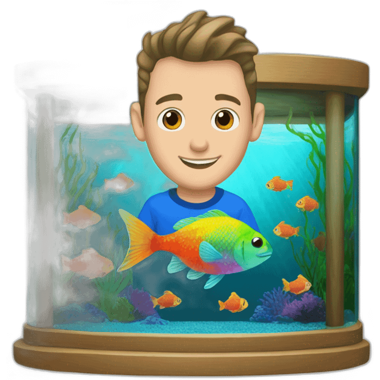 Jonathan Toews as rainbow fish inside an aquarium emoji