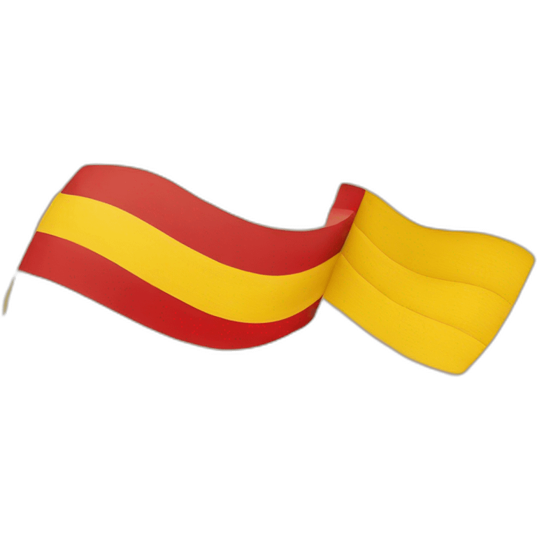 Flag with 50% yellow and 50% red horizontal emoji