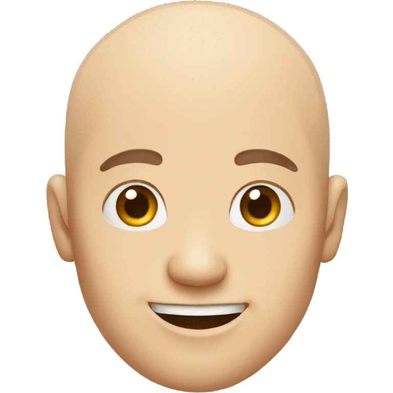 Bald guy looking and pointing to the right emoji