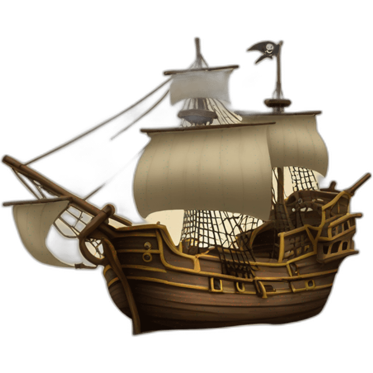 A wreck of a pirate galleon emoji