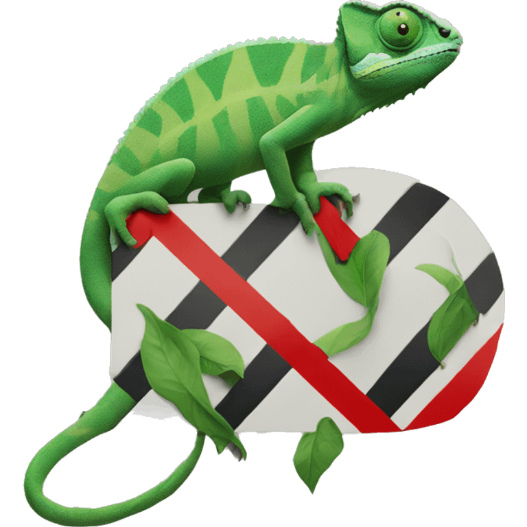 Chameleon prohibition sign emoji