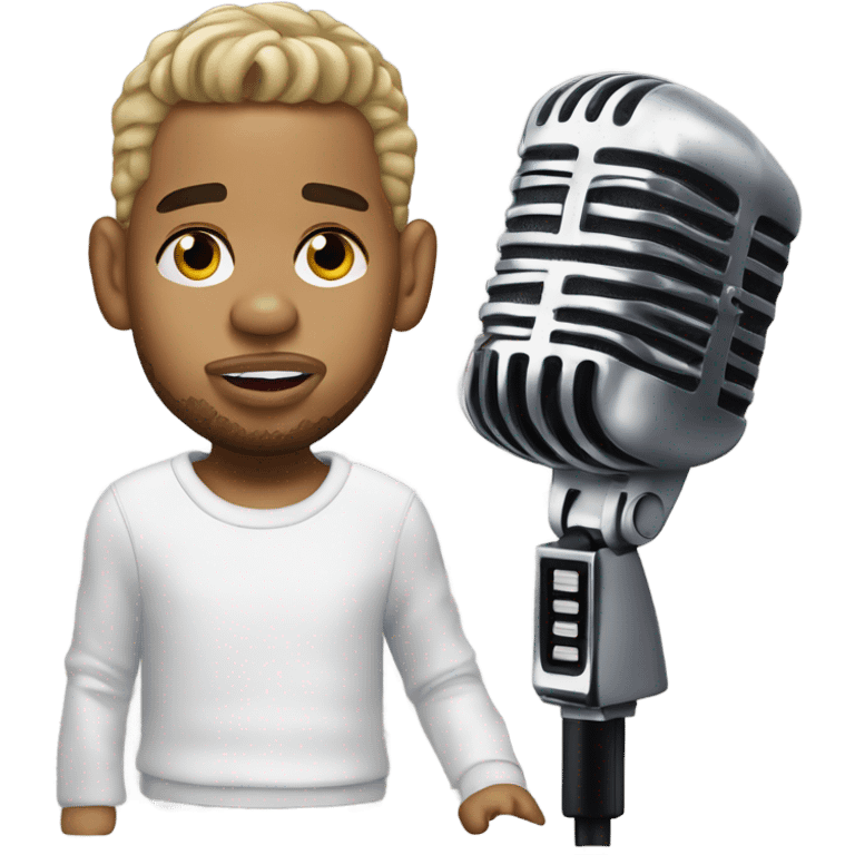 Hyper Realistic Chris Brown singing to Karruche  emoji