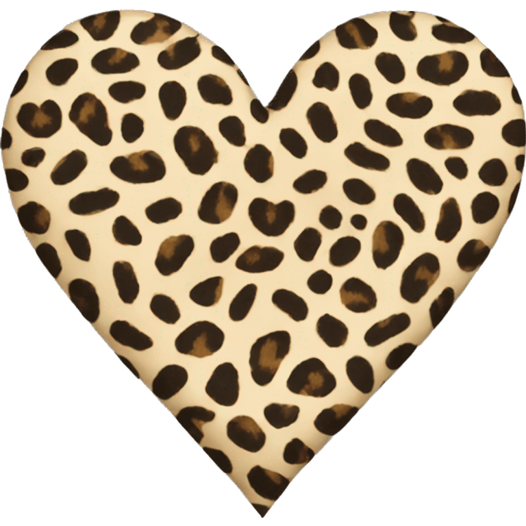 Cheeta print heart  emoji