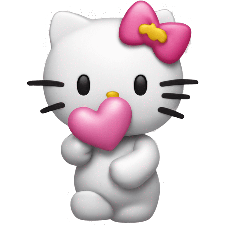 hello kitty blowing a kiss  emoji