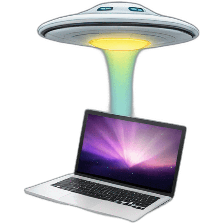 ufo with a laptop emoji