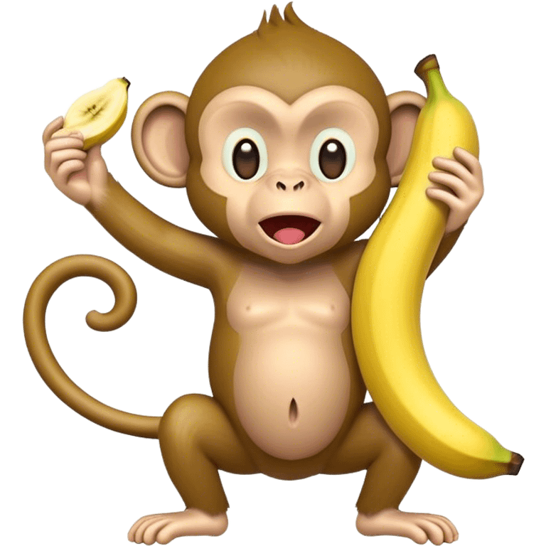 Monkey farting bananas emoji