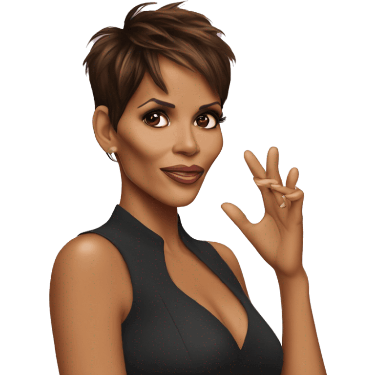 Halle berry blowing kiss emoji