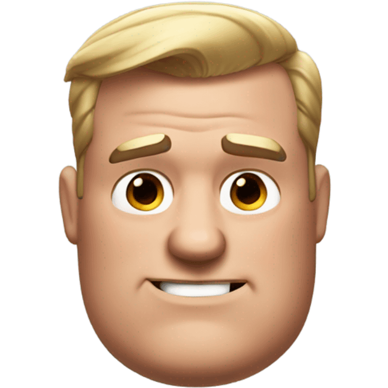 Fat Realistic Mr incredible head with haircut and straight face and is so fat that he clears out the whole screen and it needs to be 144 pixels  emoji