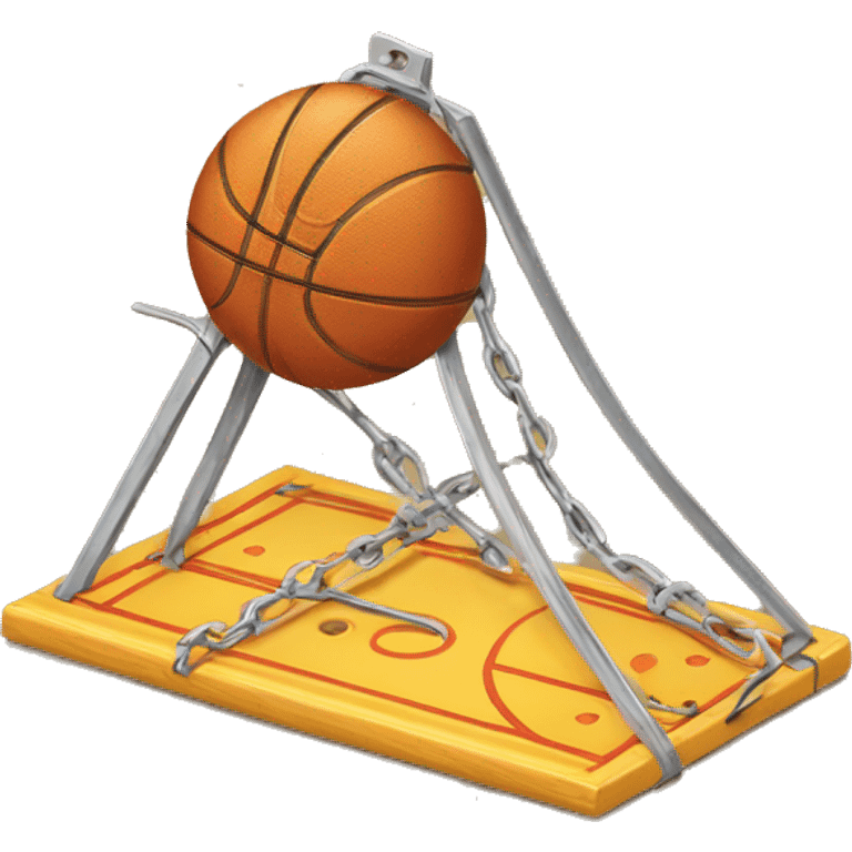 mouse trap with basketball inside emoji