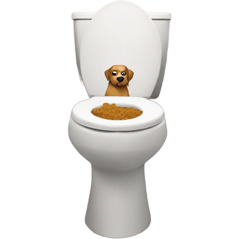 dog poops on the toilet emoji