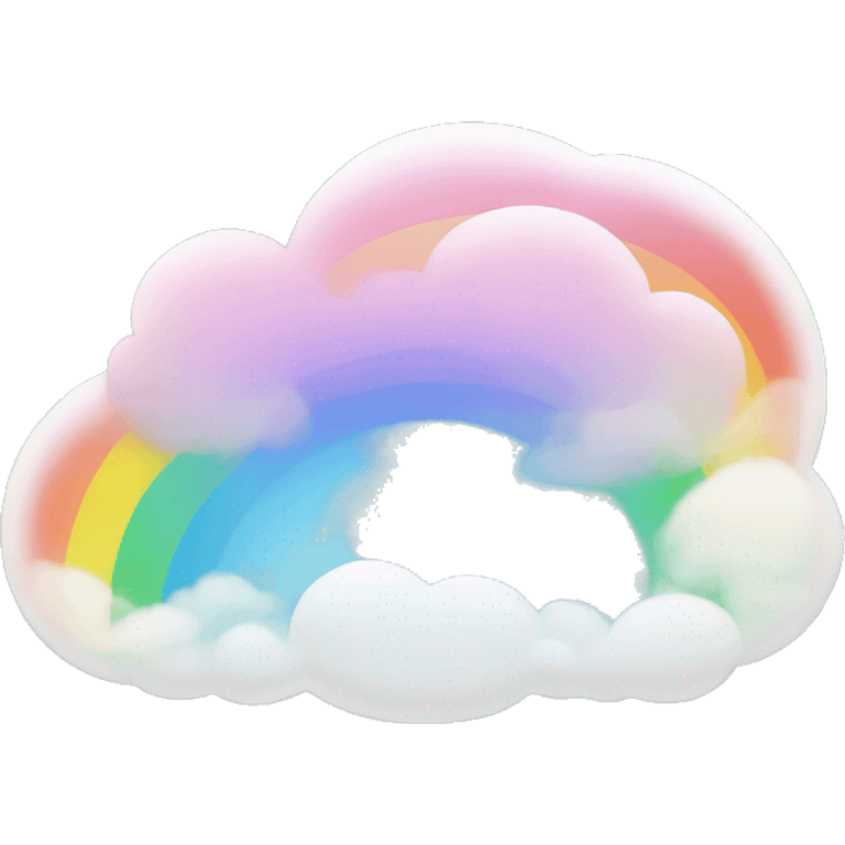 rainbow cloud smiling emoji