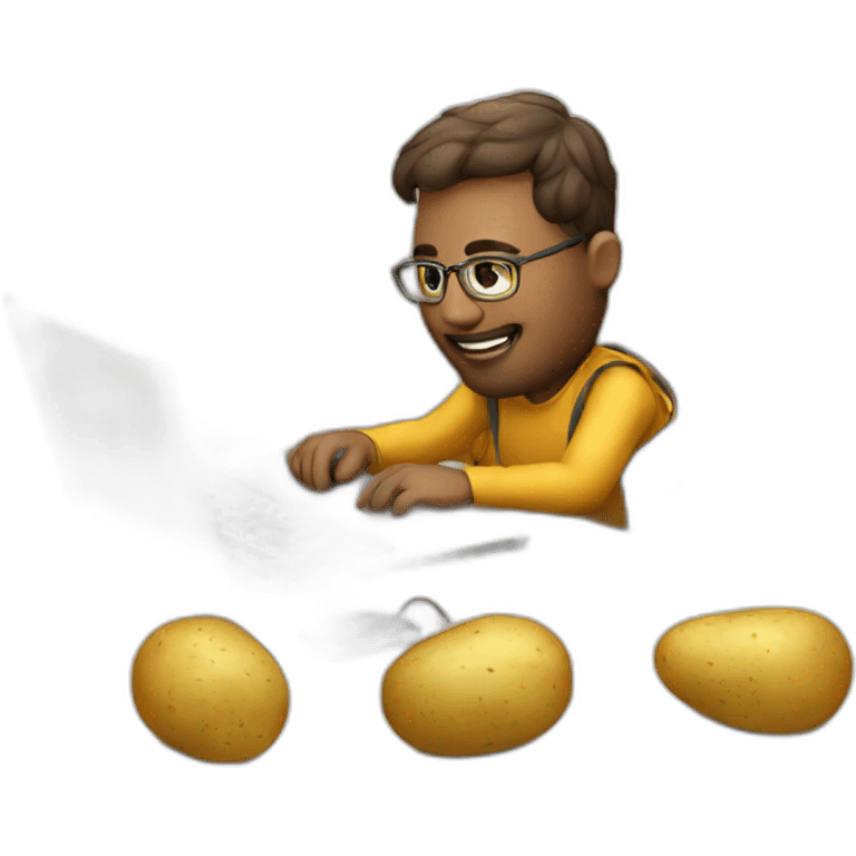 developer working on potato emoji