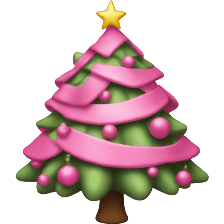 pink christmas tree  emoji