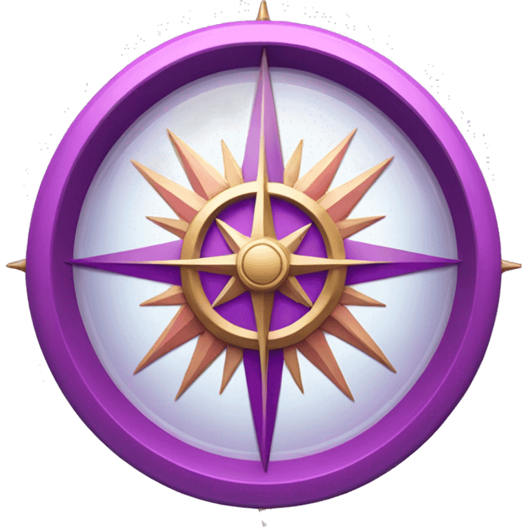 Beautiful compass with purple and pink grading emoji