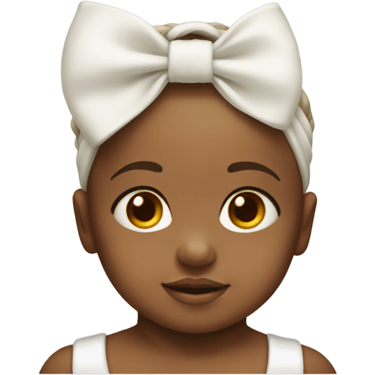 white Baby with bow emoji