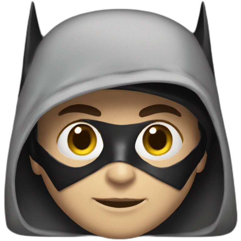 Batman from the movies with hood emoji