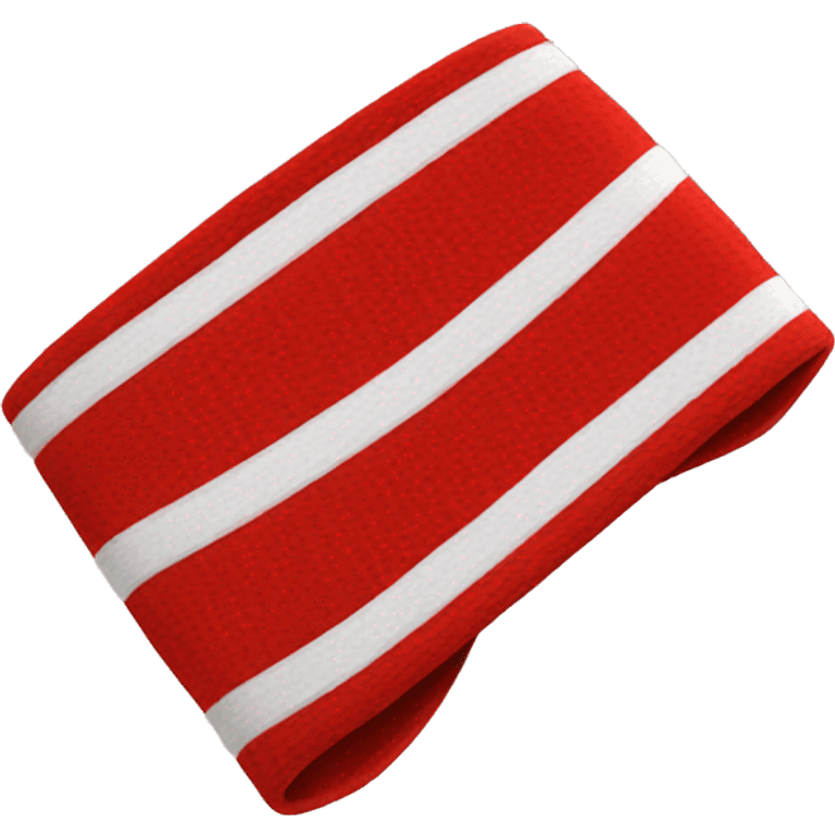 red sweatband with white stripe emoji