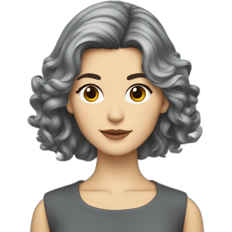 Audrey tautou grey long hair emoji