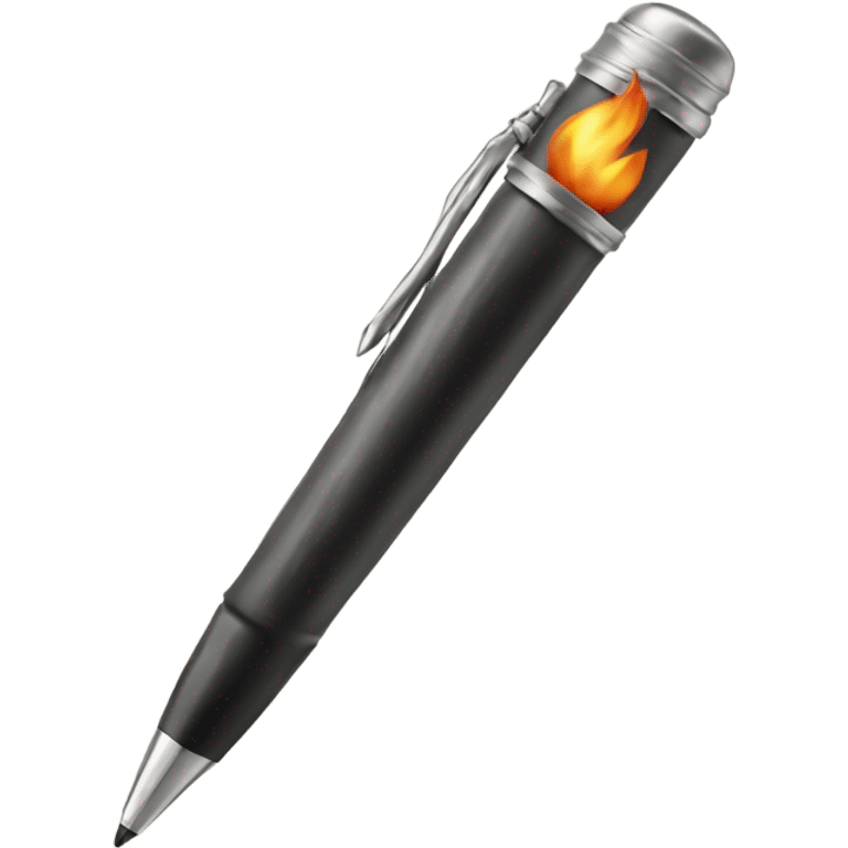 pen writing fire emoji