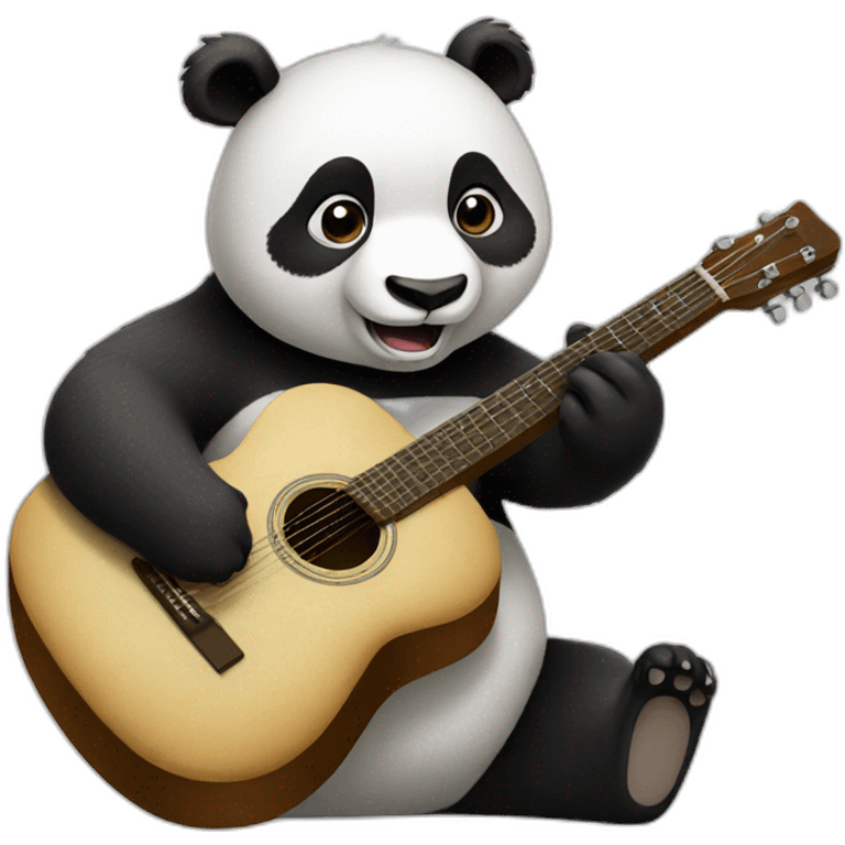 panda playing guitar and singing emoji