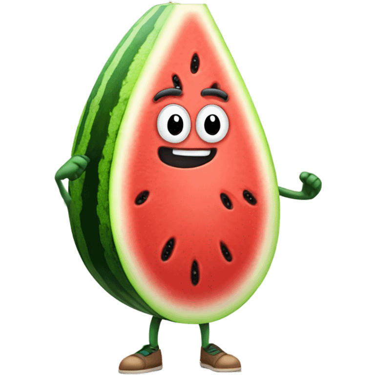 Watermelon with legs emoji