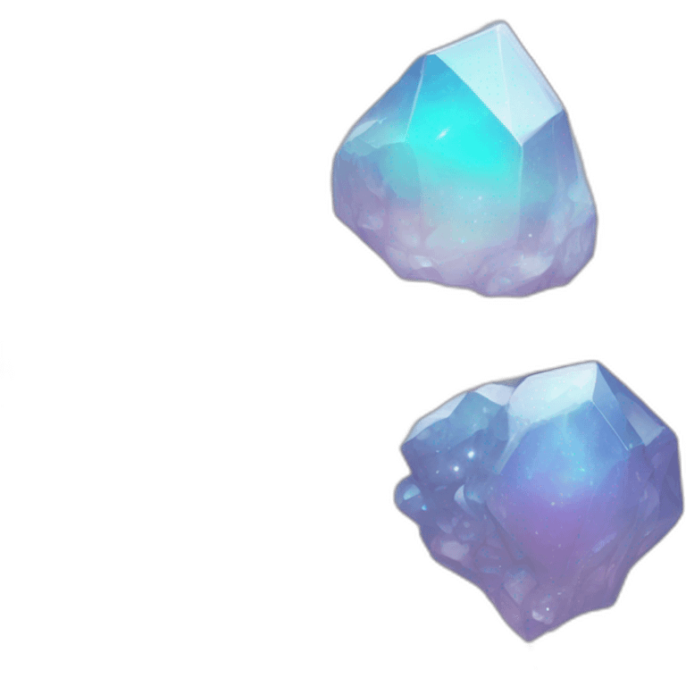 Sparkly glossy Pastel whitish iridescent glass nebula crystal clusters emoji