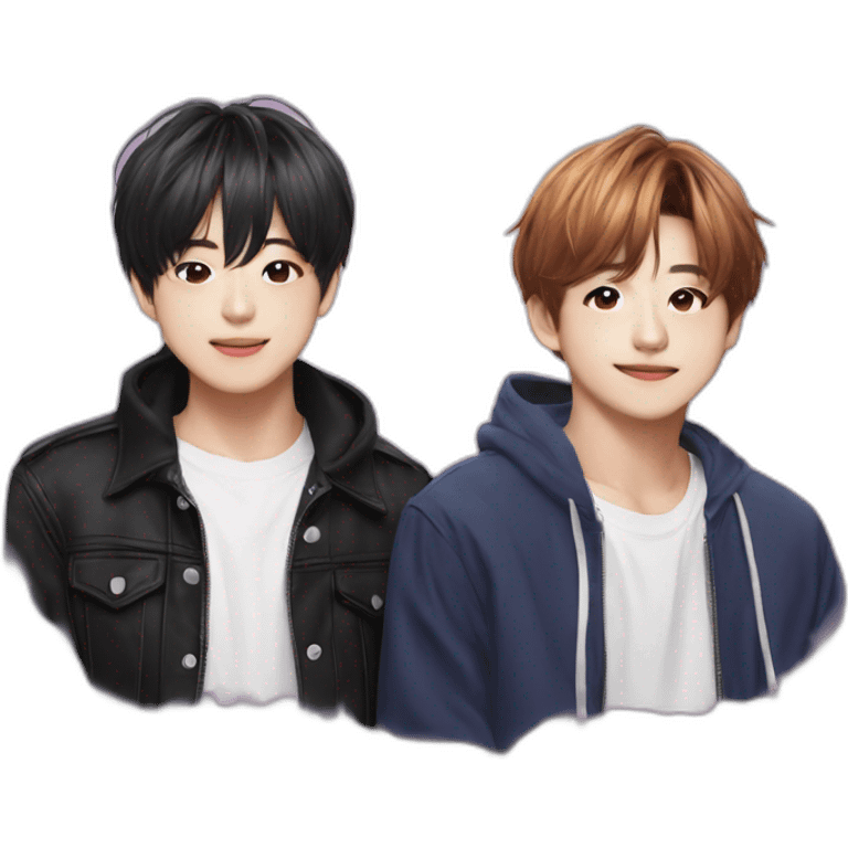 taehyung et jungkook emoji