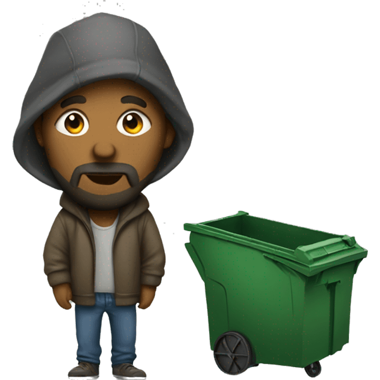 Homeless + dumpster emoji