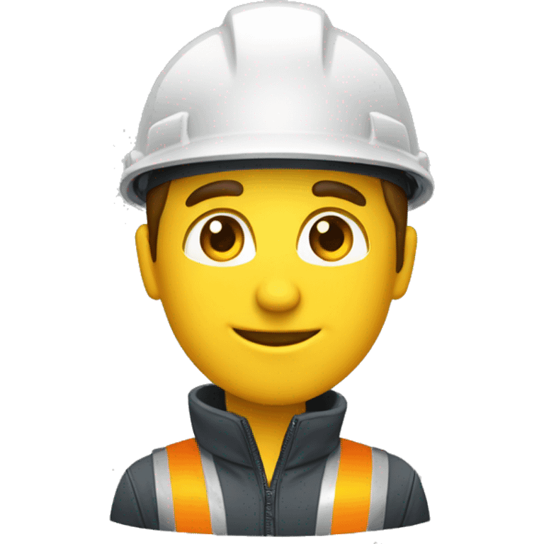 CONTRUCTOR CON CASCO DE SEGURIDAD  emoji