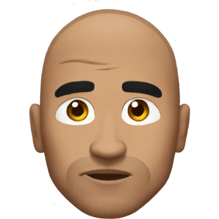 The Rock with raised eye brow  emoji