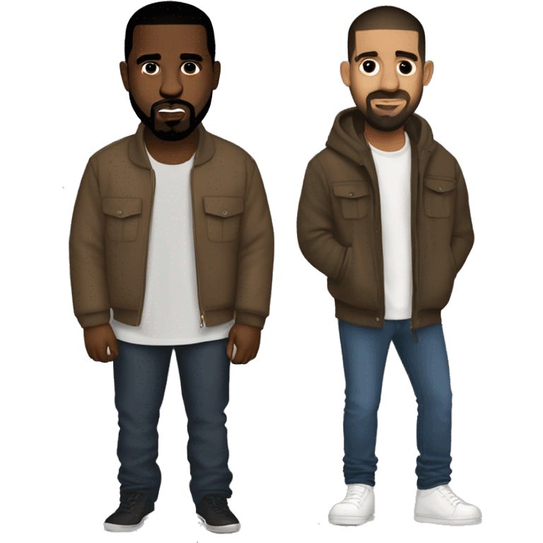 Kanye and Drake  emoji