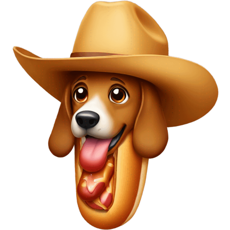 Hot Dog with a cowboy hat on emoji