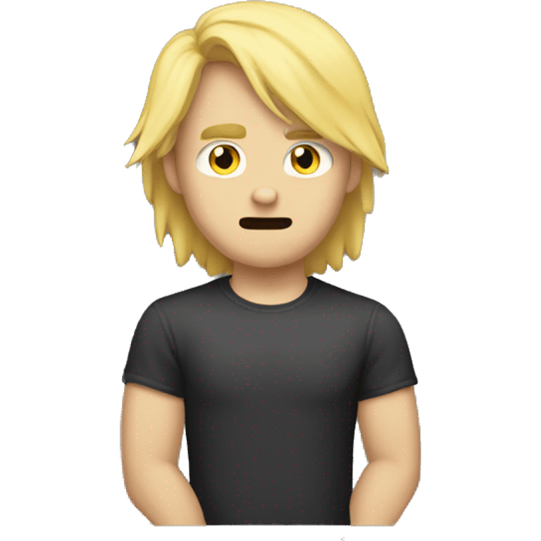 blond guy play at video games horror emoji