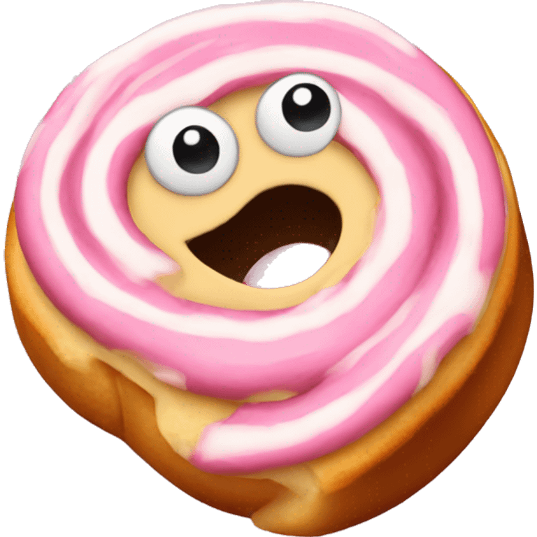 Pink cinnamon roll emoji