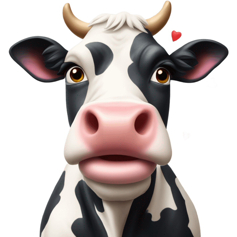 cow with love hearts  emoji