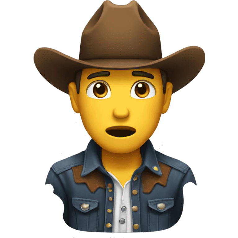 cowboy emoji Sticker crying  emoji