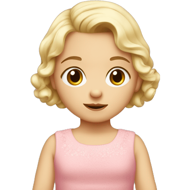 caucasian toddler in cute dress emoji