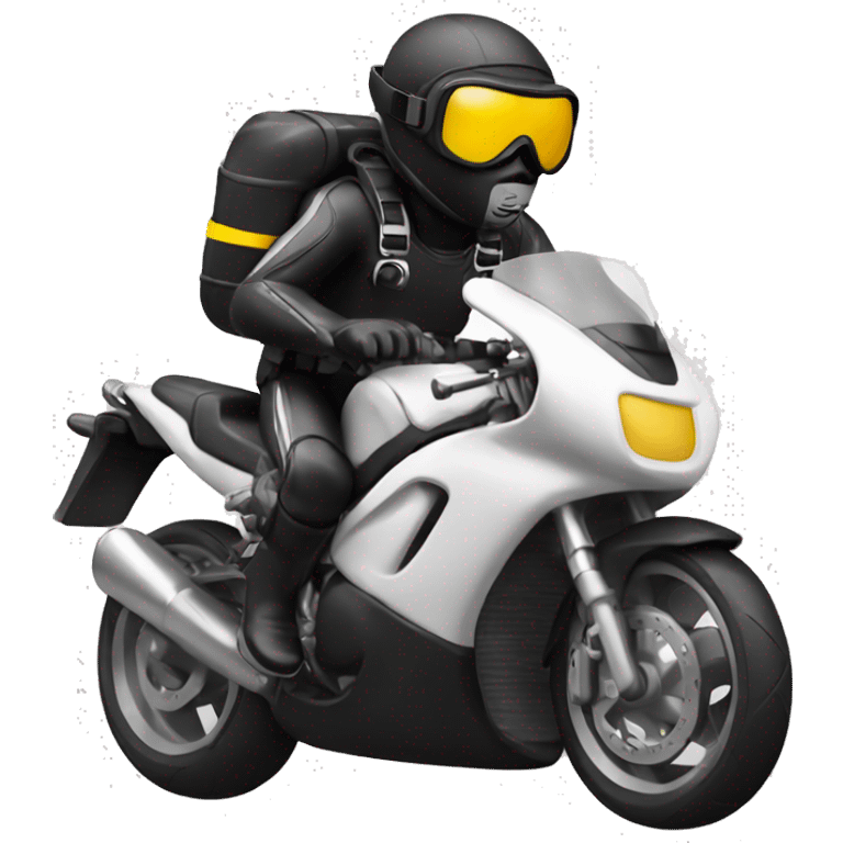 motorcycle rider scuba diver emoji