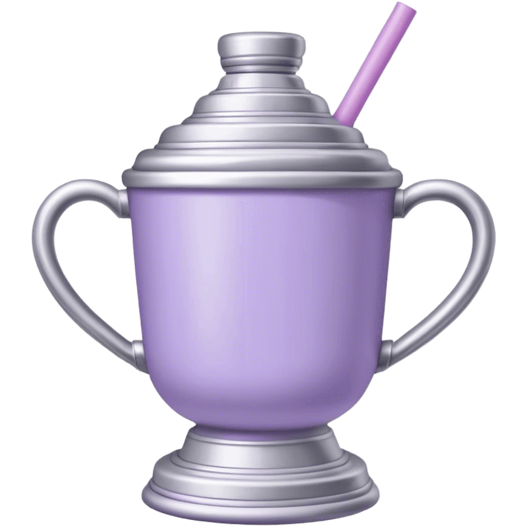 Pastel purple Stanley cup with straw emoji